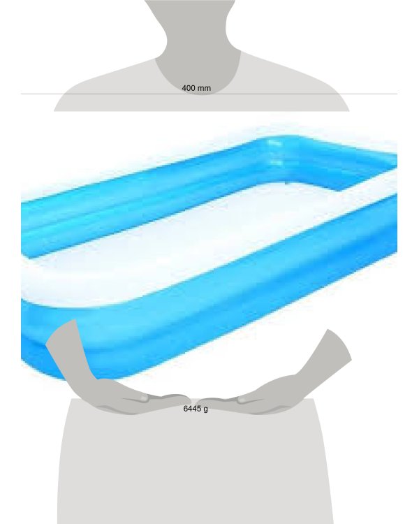 Прямоугольный семейный бассейн Bestway 305 см x 183 см x 46 см (Арт. 54150)