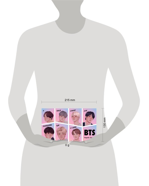Тетрадь для нот. BTS (8 л., А5, горизонтальная, скрепка)