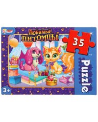 Любимые питомцы. Макси-пазлы в коробке. Пазл 35 деталей. Умные игры в кор.24шт