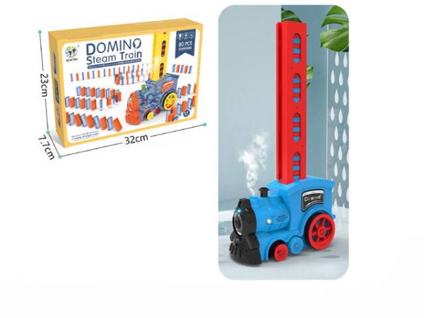 Паровозик.Домино (24*17*8) "Путешествие-2"(80 эл.,пар,бат.3шт.ААА не в комп.,в кор.) ( Арт. 2000270)