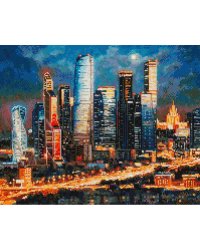 654-ST-S Вечерние огни Москва Сити