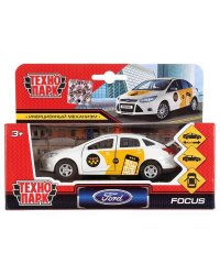 Машина металл FORD Focus такси 12см, инерц., открыв. двери и багажник в кор. Технопарк в кор.2*24шт