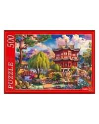 ПАЗЛЫ 500 элементов. Ф500-5147 ВОСТОЧНАЯ ПАГОДА У ПРУДА