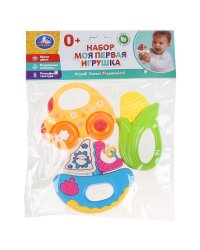 Развивающая игрушка машинка, кораблик, кукуруза, 3 шт.в пак. Умка в кор.2*96шт