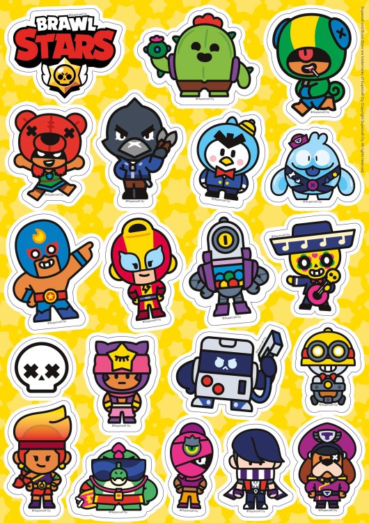 Brawl Stars Магнитные наклейки