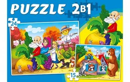 04. МАКСИ-ПАЗЛЫ (2 в1) (Рыжий Кот) МАКСИ-ПАЗЛЫ 2 в 1. ДОБРЫЕ СКАЗКИ (15 и 24 эл.) (Арт. ПМ-0645)