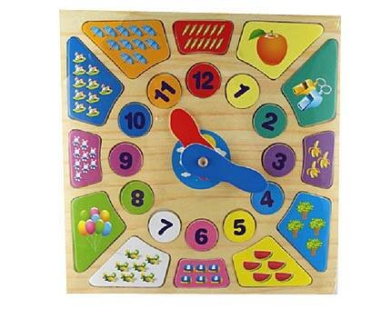 Деревянные пазлы30х30 ЧАСЫ. УЧИМСЯ СЧИТАТЬ (Арт. П-1022)