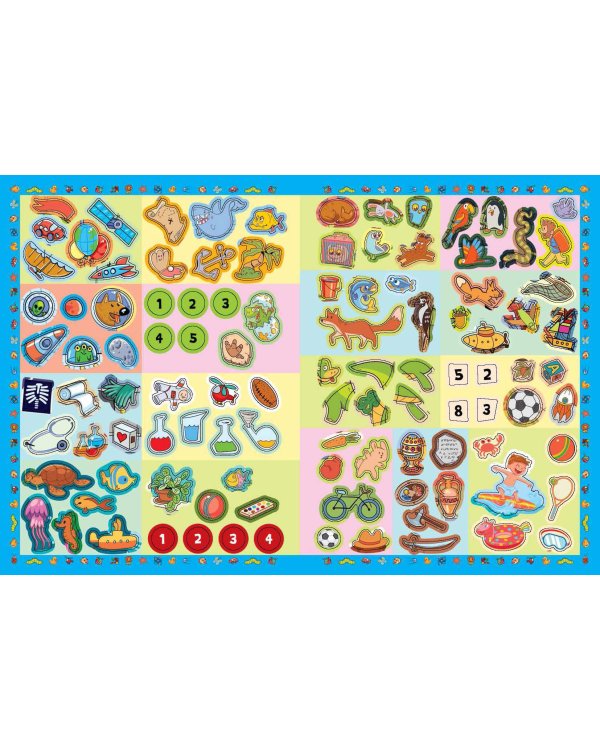 Виммельбух для мальчиков. Найди и наклей