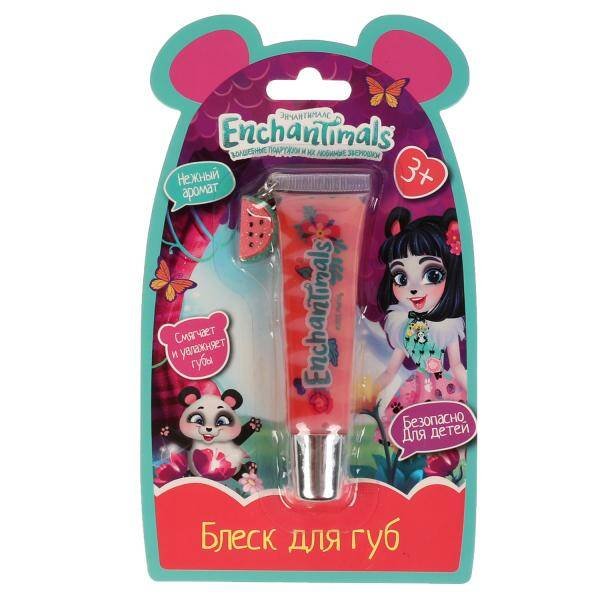Косметика ДЛЯ ДЕВОЧЕК ЭНЧАНТИМАЛС блеск для губ, оранж , роз 13мл блистер МИЛАЯ ЛЕДИ в кор.4*24шт