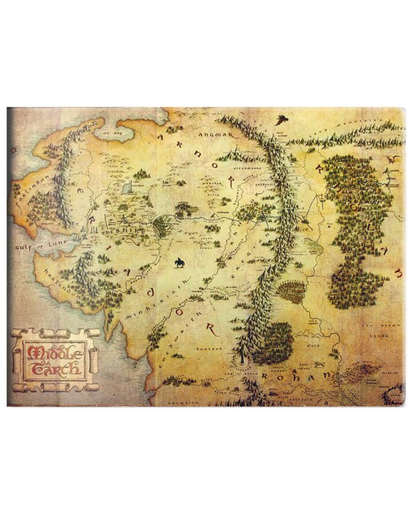 Кардхолдер. Хоббит. Карта Средиземья (в форме книжки, 215х65 мм)
