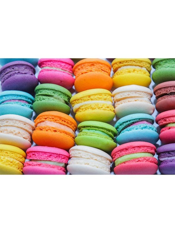 Алмаз мозаика (блест.) 30х40 см, с подр., с полн. заполн. (33цв) Яркие макарунсы (Арт. DL033)