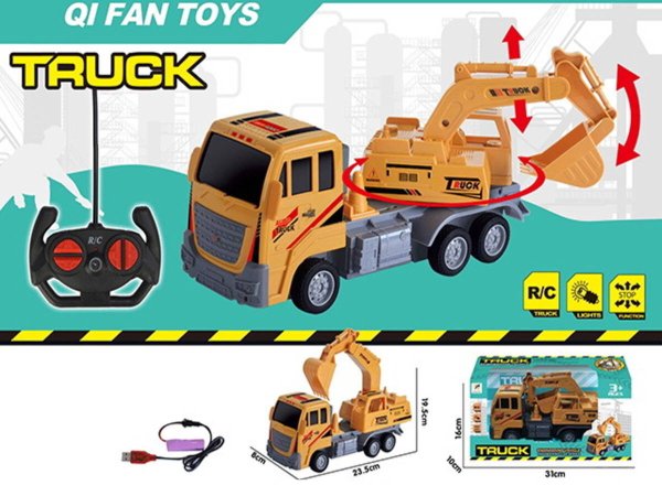 Грузовики, техника Р/У (Рыжий Кот) Машинка на р/у "Экскаватор"(23,5х8х19,5 см)(свет,3,7В в к-те,2*АА не в к-те,в кор.) ( Арт. 2171158)