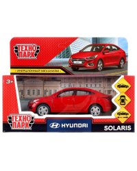 Машина металл HYUNDAI solaris, 12см, откр.двери, инерц., красный в кор. Технопарк в кор.2*36шт