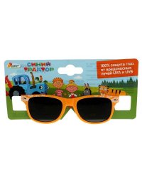 Детские солнцезащитные очки "синий трактор" оранжевые ИГРАЕМ ВМЕСТЕ в кор.25*20шт