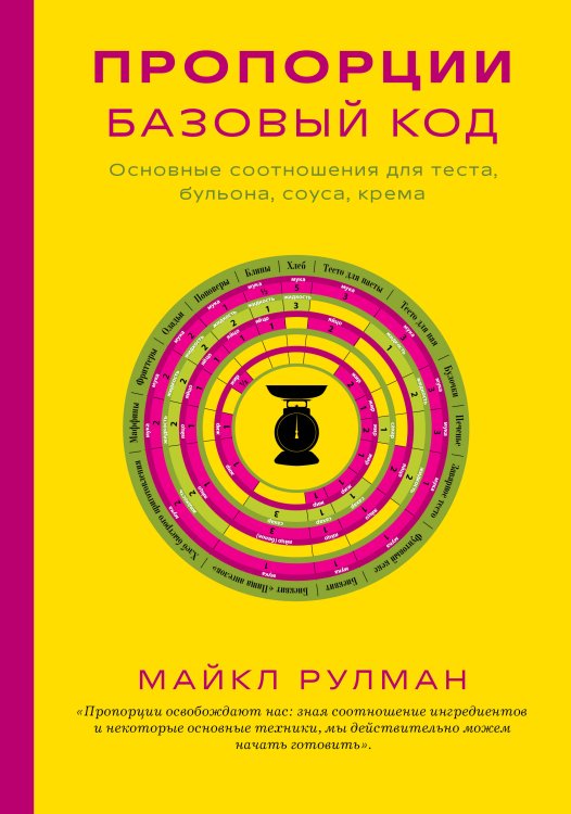 Обложка книги «Пропорции. Базовый код. Основные соотношения для теста, бульона, соуса, крема» — Рулман Майкл, ISBN 9785042291739