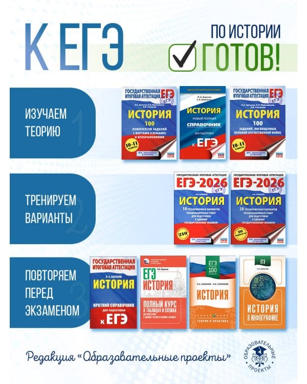 ЕГЭ. История. 100 заданий, посвященных Великой Отечественной войне