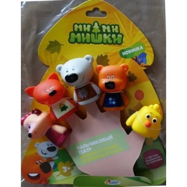 ИГРУШКА ПЛАСТИЗОЛЬ "ИГРАЕМ ВМЕСТЕ" Пальчиковый театр Мимимишки 5шт, 5см на карт. в кор.2*12шт
