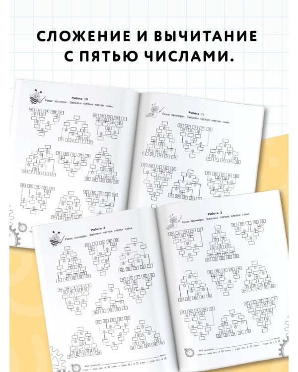 3000 примеров по математике. Вычисления по схемам в пределах 100. Сложение и вычитание с пятью числами. Ответы. 2 класс