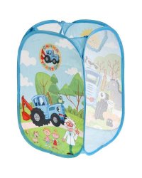 Корзина для игрушек Синий ТРАКТОР 36*58см ИГРАЕМ ВМЕСТЕ в кор.24шт
