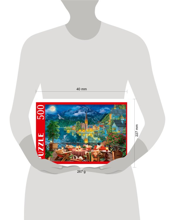 ПАЗЛЫ 500 элементов. ВЕЧЕР У ОЗЕРА В ГАЛЬШТАТЕ (Арт. Ф500-0746)
