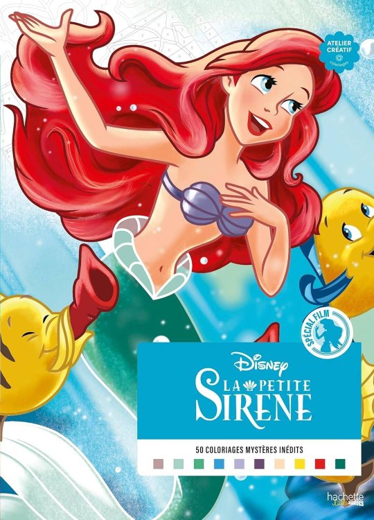 Coloriages mysteres Disney La Petite Sirene Раскраска Волшебный мир Диснея Русалочка /Книги на английском языке
