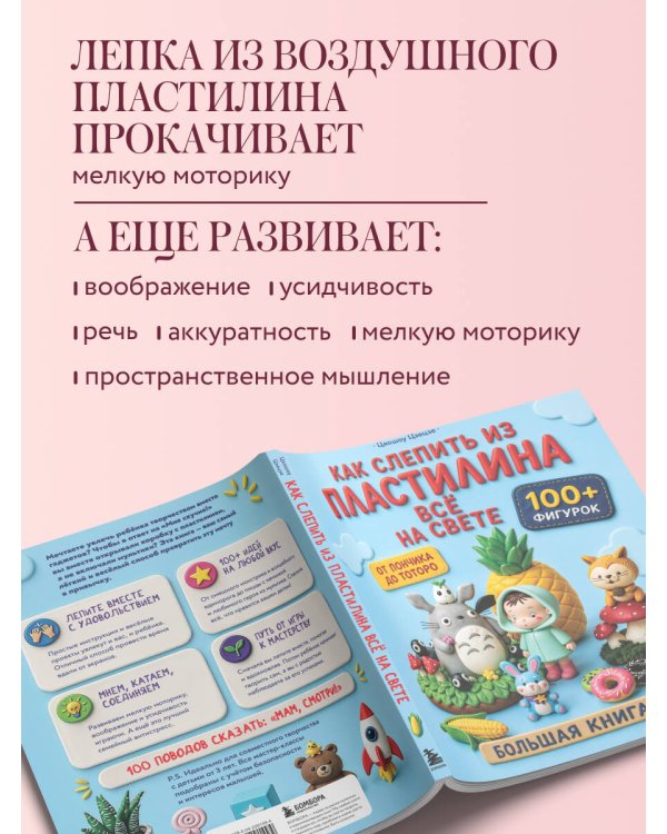 Дополнительное изображение книги «Как слепить из пластилина всё на свете. От пончика до тоторо. 100+ фигурок. Большая книга»