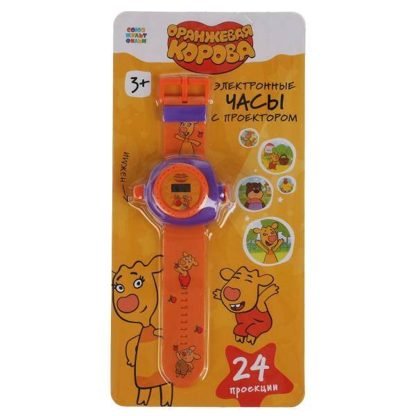 Развивающие часы с проектором Оранжевая корова 24 кадра на блист. Умка в кор.2*144шт