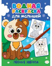 ВОДНАЯ РАСКРАСКА для малышей. ЛЕСНЫЕ ЗВЕРЯТА