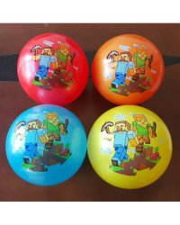 Мяч 23 см с наклейкой майнкрафт ИГРАЕМ ВМЕСТЕ в кор.144шт