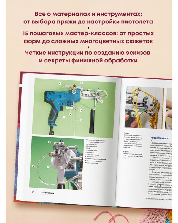 Дополнительное изображение книги «Современный ТАФТИНГ. Самое полное и понятное пошаговое руководство по созданию шедевров из пряжи»
