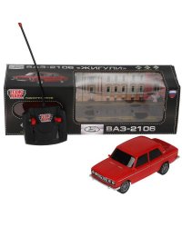 Машина р/у ВАЗ-2106 18 см, свет, крас, кор. Технопарк в кор.24шт