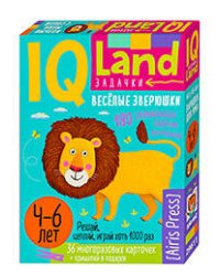 IQ Многоразовые карточки с прищепками. Веселые зверушки. 4+