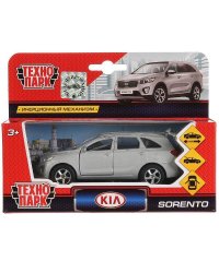 Машина металл KIA Sorento Prime серебристый 12 см, откр.дв., багаж., инерц. Технопарк в кор.2*24шт