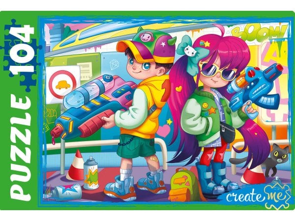 05. ПАЗЛЫ 104 элемента (Рыжий Кот) 75. ПАЗЛЫ 104 элемента. ОЗОРНЫЕ ДЕТКИ (Арт.П104-0777)