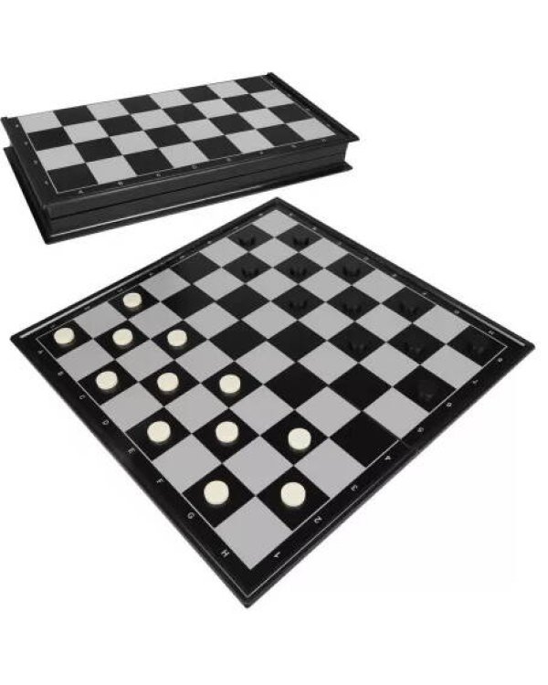 Игра настольная 3в1, в компл. игр. поле 48*48см, шахматы, шашки+нарды, кость, кор.