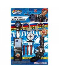 Набор полиции пистолет с присосками, блист.24,4*37,9*5см ИГРАЕМ ВМЕСТЕ в кор.2*144шт