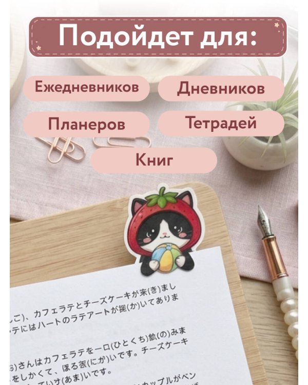 Дополнительное изображение книги «Набор вырубных закладок. Милые котики (20 штук в упаковке)»