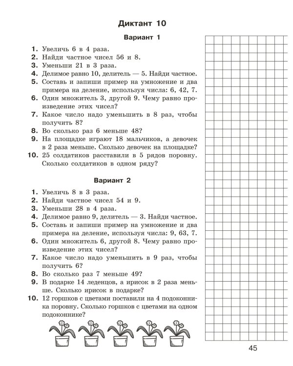 Математические диктанты. Устный счёт. 1-2-й классы