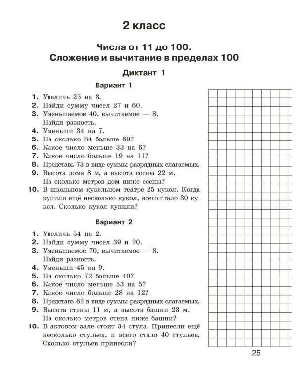Математические диктанты. Устный счёт. 1-2-й классы