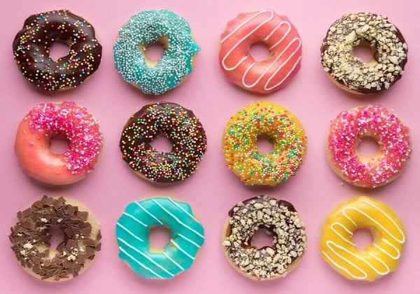 Алмаз моз.(блест.) 30х40 см,без подр.,с полн.зап. ( 18цв.) Разнообразие пончиков ( Арт. SF30011)