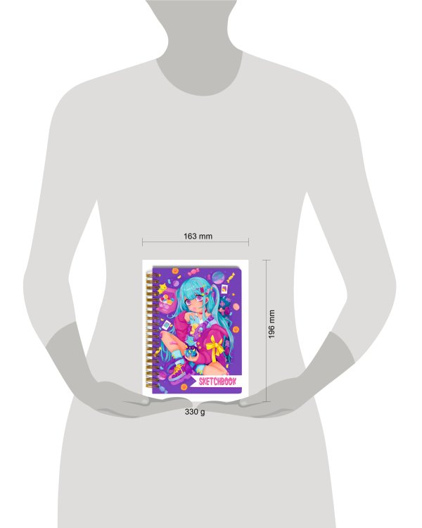 MyArt. АНИМЕ СКЕТЧБУК на гребне. Фанатка мишек