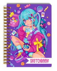 MyArt. АНИМЕ СКЕТЧБУК на гребне. Фанатка мишек