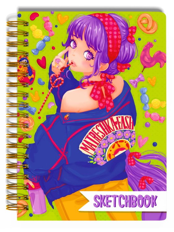 MyArt. АНИМЕ СКЕТЧБУК на гребне. На стиле