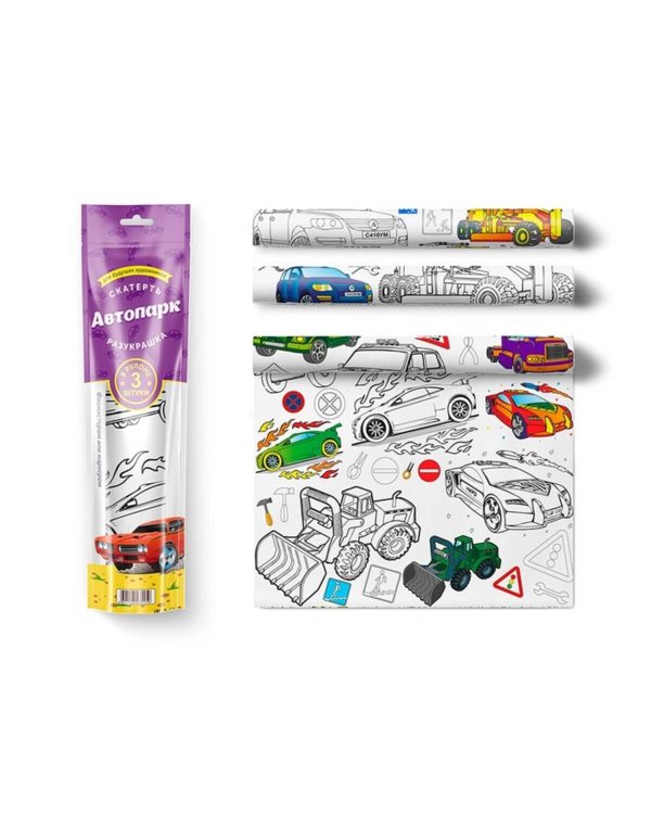 Скатерть ButtenFilm 1100х3600х0,060 25/1 белый Скатерть Автопарк 1