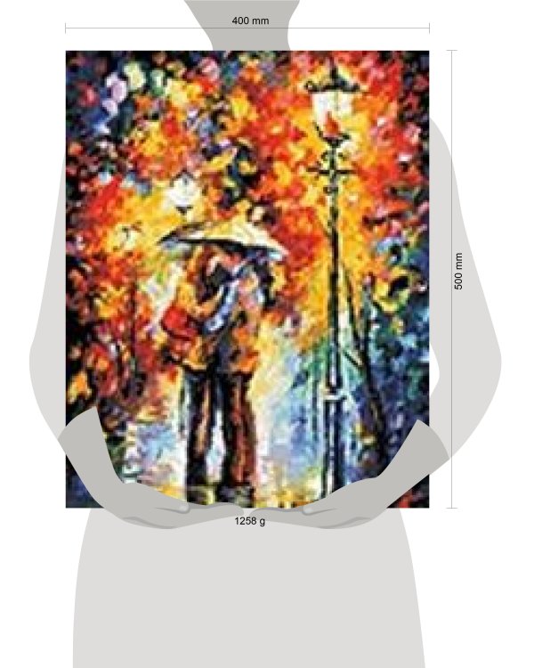 Мозаика на подрамнике. Поцелуй под дождем (153-ST-S)