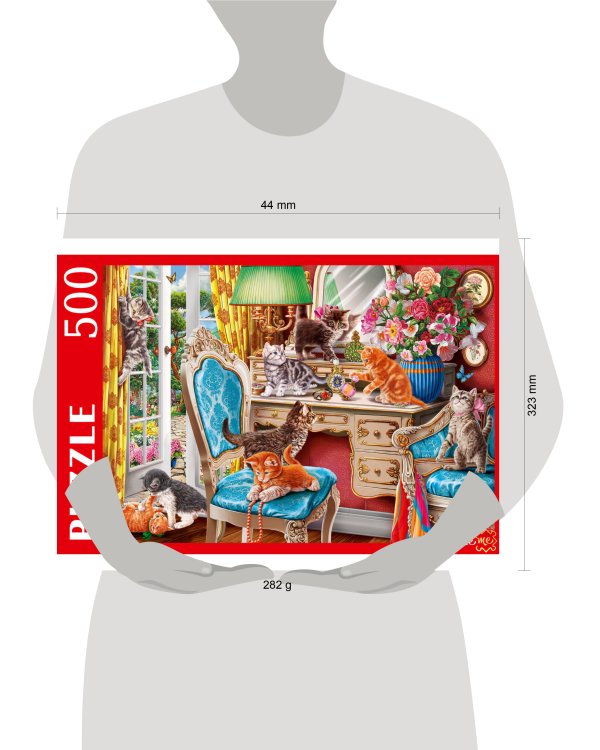 ПАЗЛЫ 500 элементов. Ф500-7133 КОТЯТА В СПАЛЬНЕ