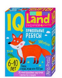 IQ Многоразовые карточки с маркером. Прикольные ребусы. 6+