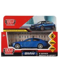 Машина металл BMW 5-ER SEDAN M-SPORT 12 см, двери, багаж, син, кор. Технопарк в кор.2*36шт
