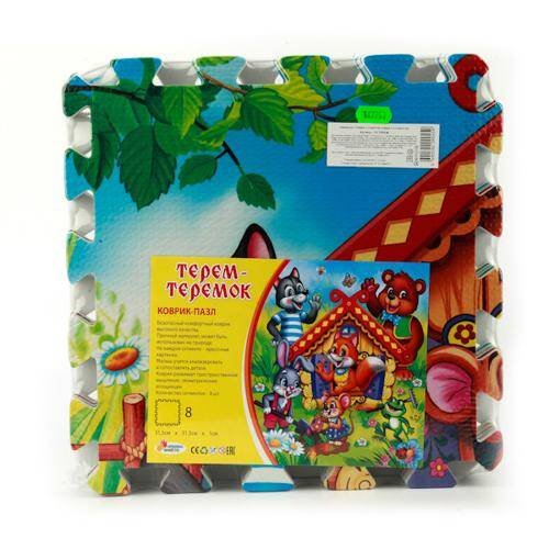 "ИГРАЕМ ВМЕСТЕ" НАСТОЛЬНЫЕ ИГРЫ (Умка) КОВРИК-ПАЗЛ "ИГРАЕМ ВМЕСТЕ" ТЕРЕМОК 8 СЕГМЕНТОВ, КАЖДЫЙ 31.5*31.5СМ В ПАК. в кор.12шт