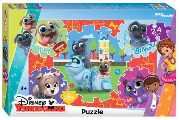 Мозаика "puzzle" maxi 24 "Дружные мопсы" (DisneyJunior)